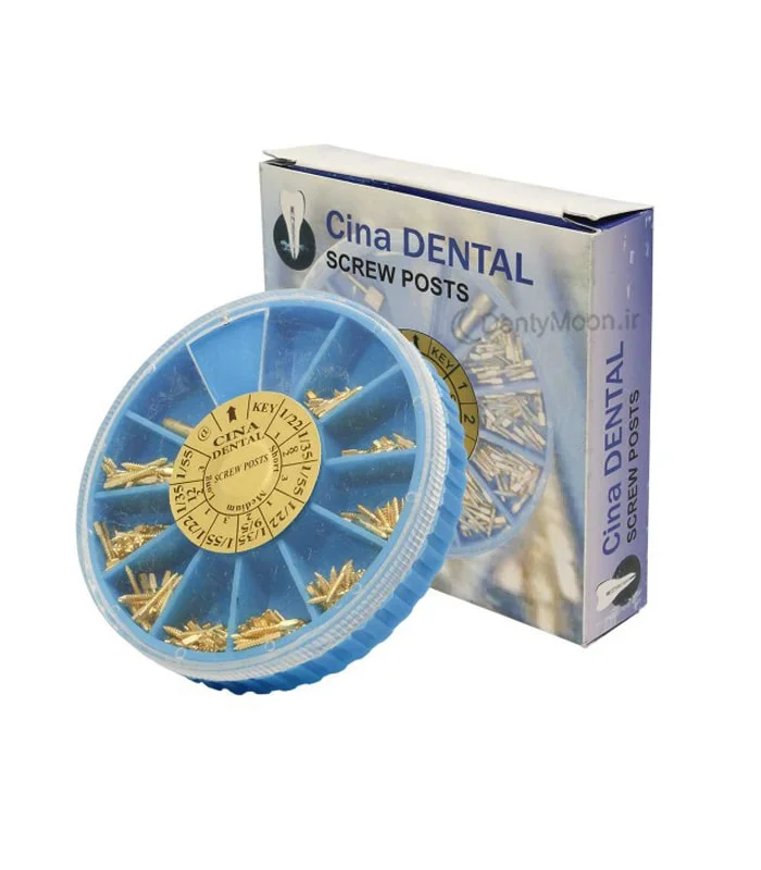 پین داخل کانال برنجی سینا Cina Gold Screw Posts