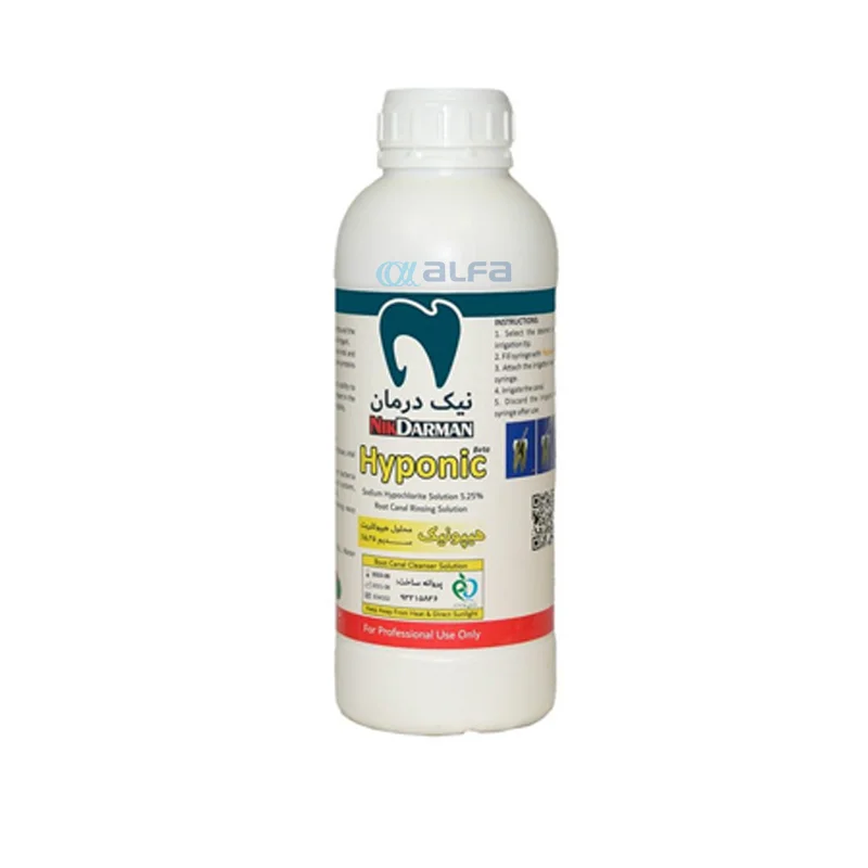 محلول هیپوکلریت نیک درمان Hyponic 5.25%