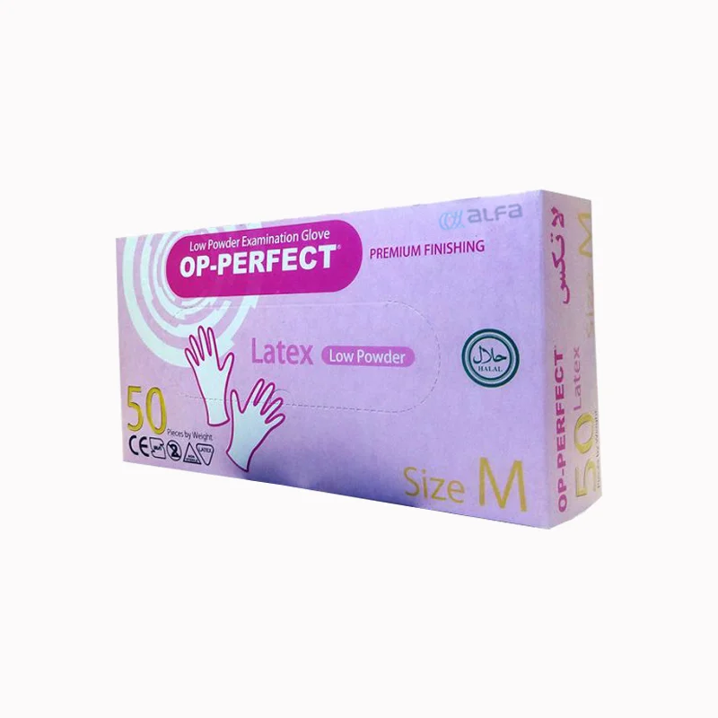 دستکش لاتکس (کم پودر) OP Perfect