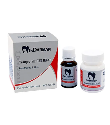 سمان موقت زینک اکساید نیک درمان Temponic Cement Reinforced