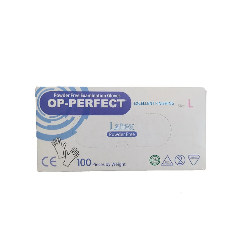 دستکش لاتکس مدل OP-PERFECT سایز لارج بسته 100 عددی — تصویر ۲