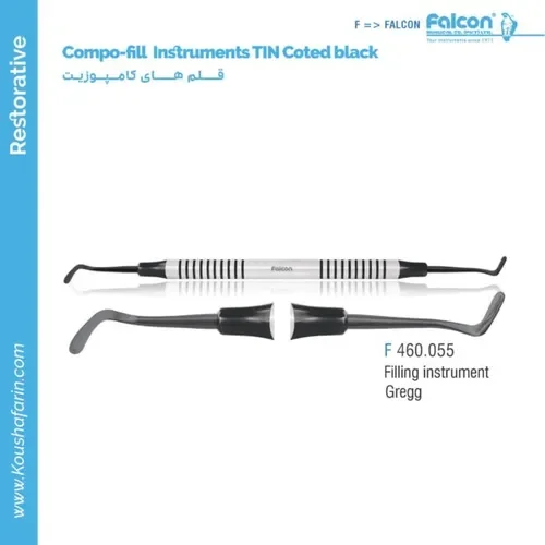 قلم کامپوزیت Filling Instrument Gregg TIN Coted Black // فالکن