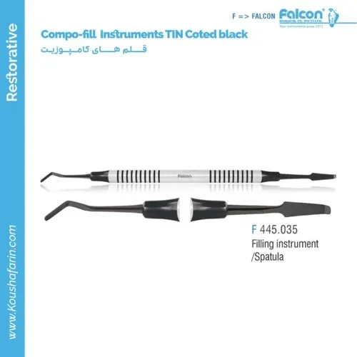 قلم کامپوزیت Filling Instrument Spatula TIN Coted Black // فالکن