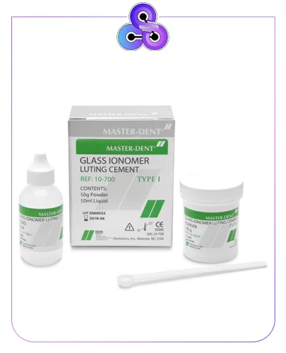 سمان گلاس آینومر لوتینگ سلف کیور بزرگ (تیپ1)50گرم پودر+50میل مایع مستر دنت