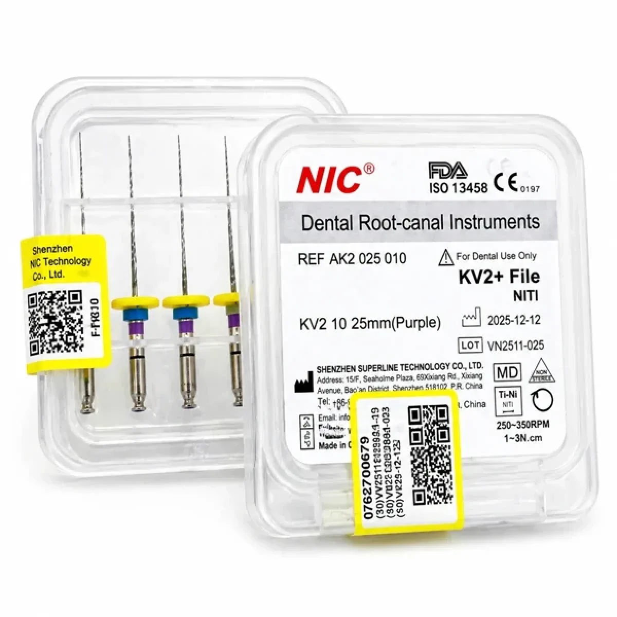 فایل روتاری طلایی مدل KV2+ تیپر ثابت 2%  NIC