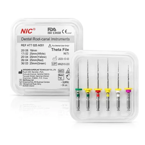 THETA فایل روتاری آسورت NIC 25mm (برای اندو دندان با کرو بالا)