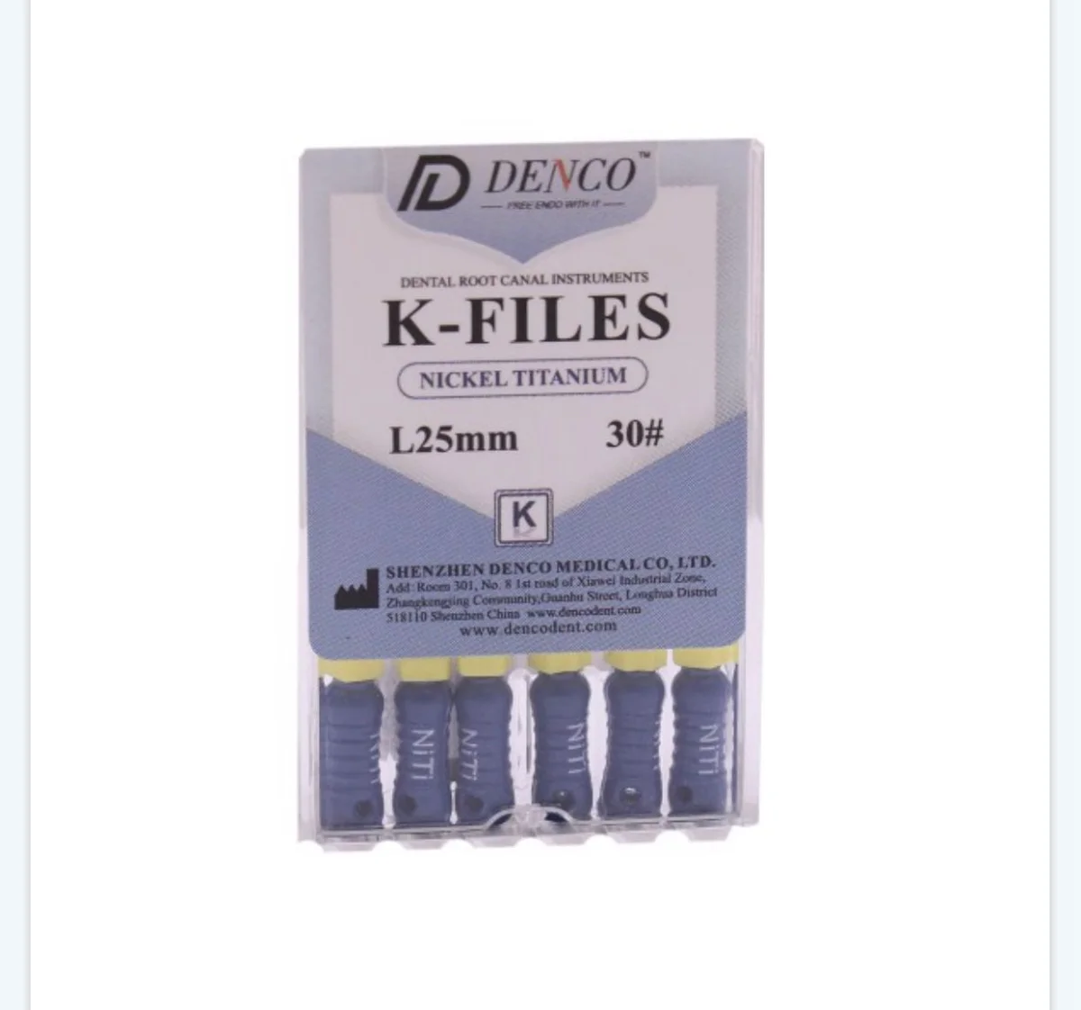 کا فایل دستی K-File نیکل تیتانیوم25میلیمتری DENCO