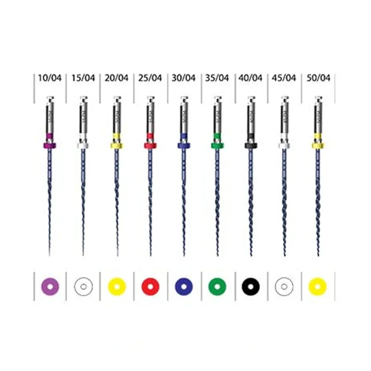 فایل روتاری آبی تیپر ثابت 4% طولIncidental 25mm