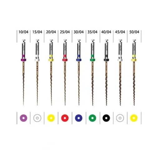 فایل روتاری طلایی تیپر ثابت 4% طولIncidental 25mm