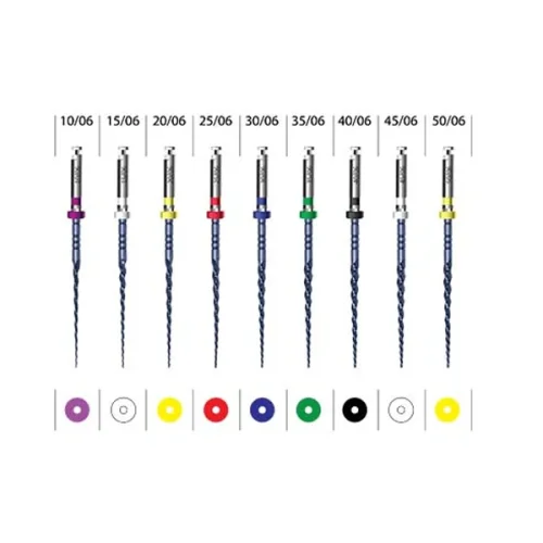 فایل روتاری آبی تیپر ثابت 6% طولIncidental 25mm