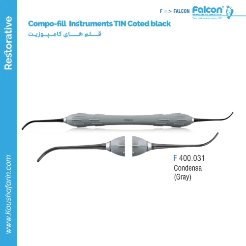 قلم کامپوزیت طرح LM تیتانیومی Falcon - (Condensa-Gray)