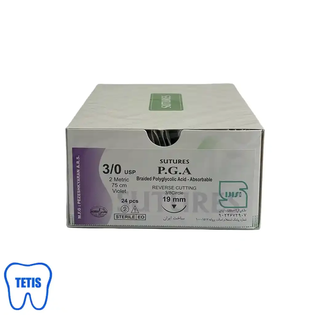 نخ بخیه P.G.A سوچرز 3/0 با سوزن 19 — تصویر ۳