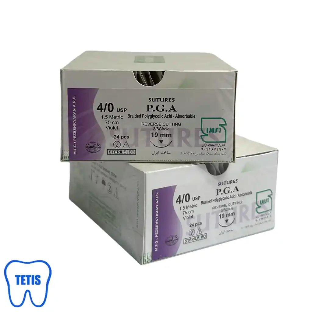 نخ بخیه P.G.A سوچرز 4/0 با سوزن 19