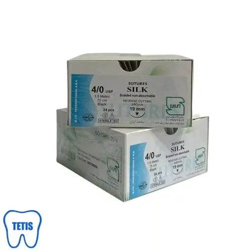 نخ بخیه سیلک سوچرز 4/0 با سوزن 19