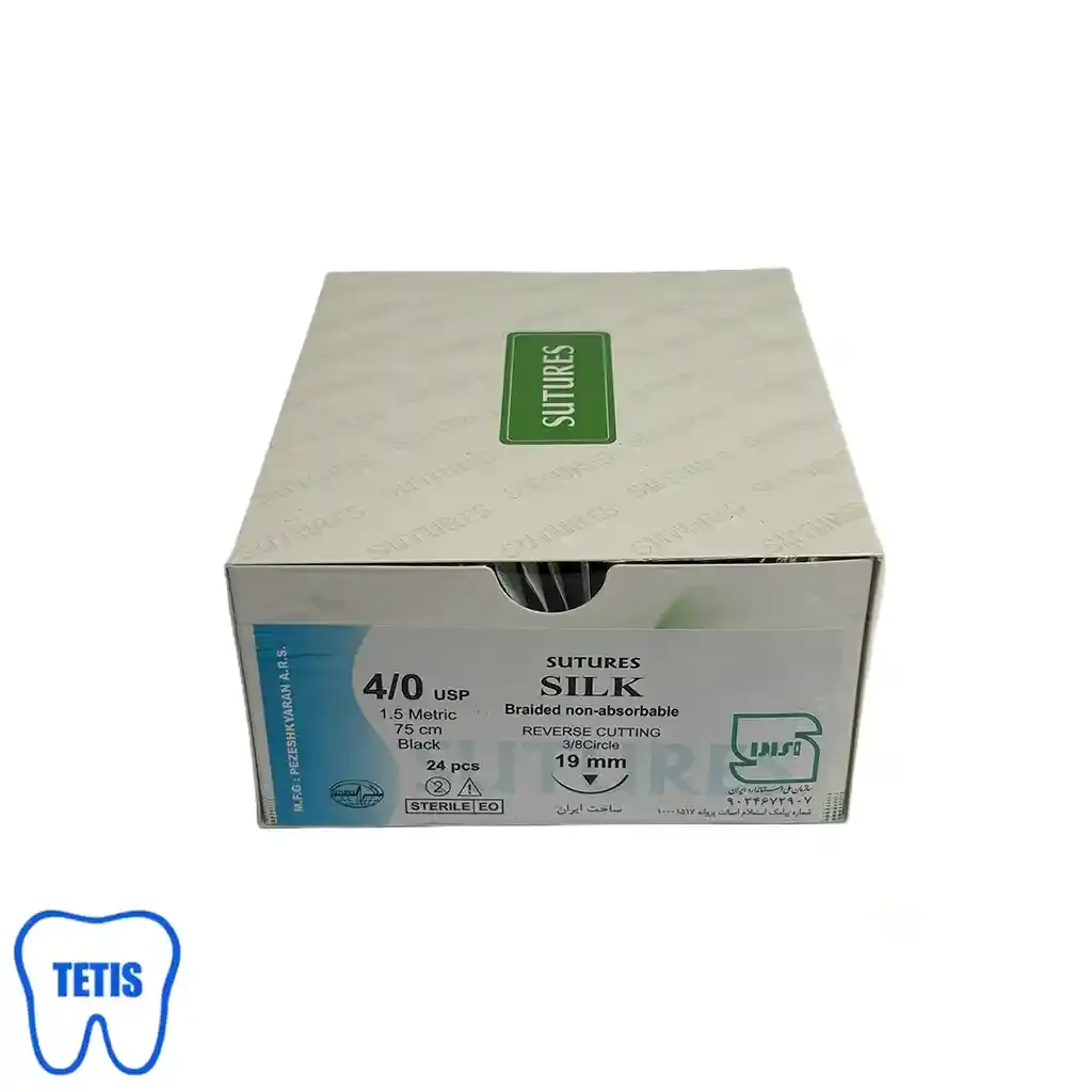 نخ بخیه سیلک سوچرز 4/0 با سوزن 19 — تصویر ۳