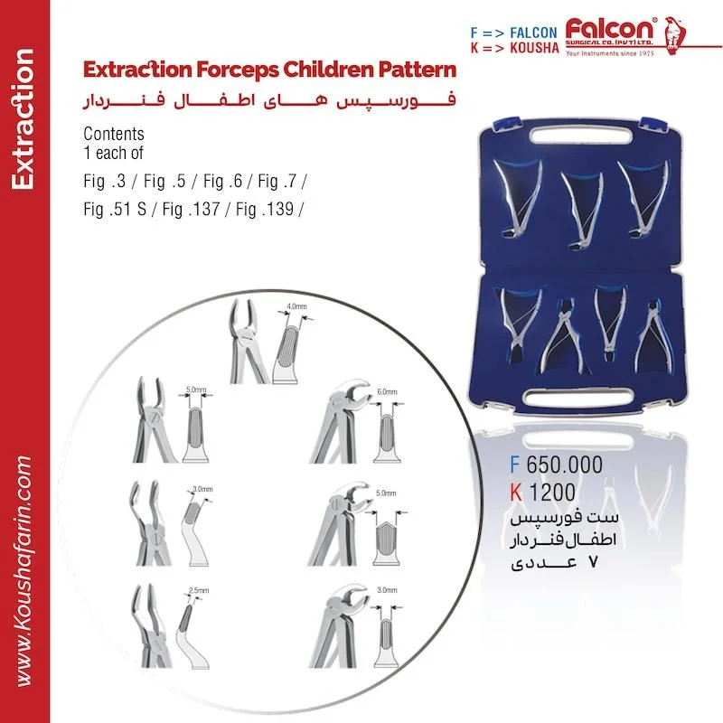 ست فورسپس اطفال فالکون